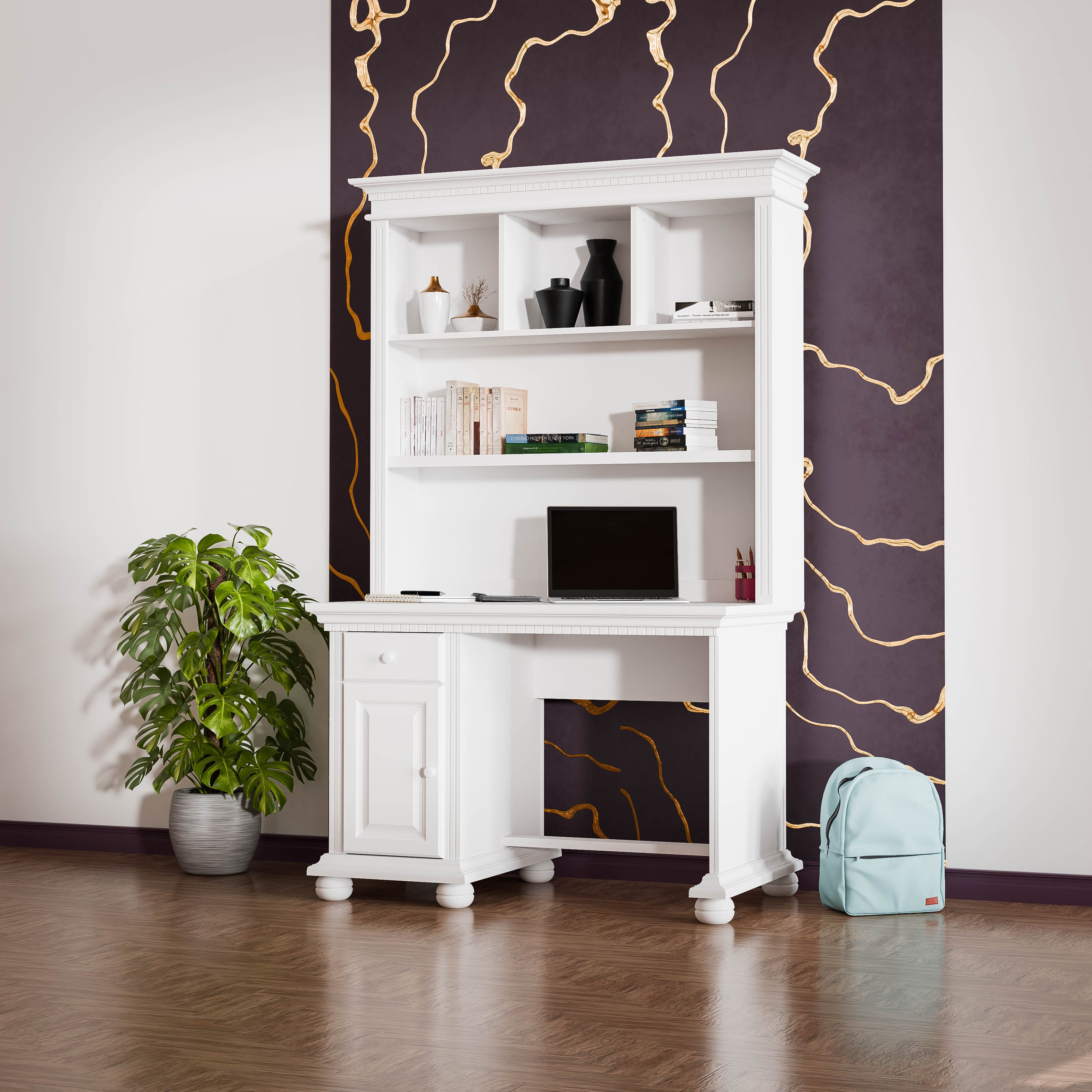 London Single Hutch Desk