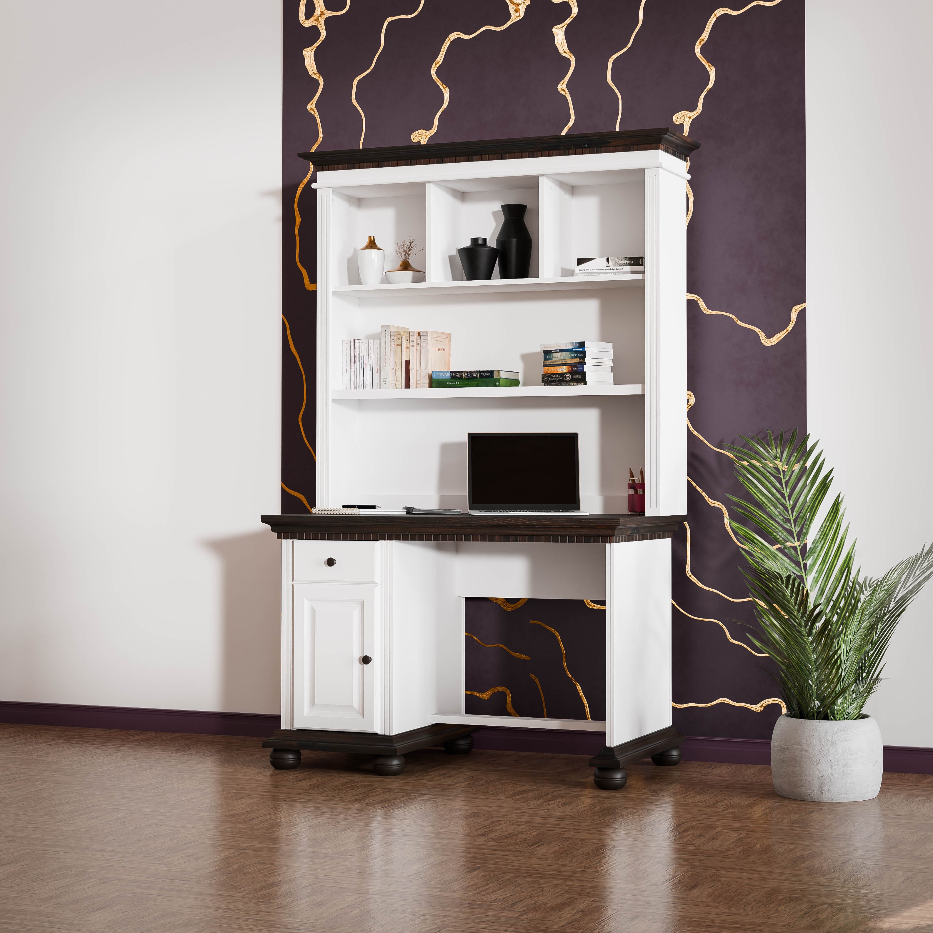 London Single Hutch Desk