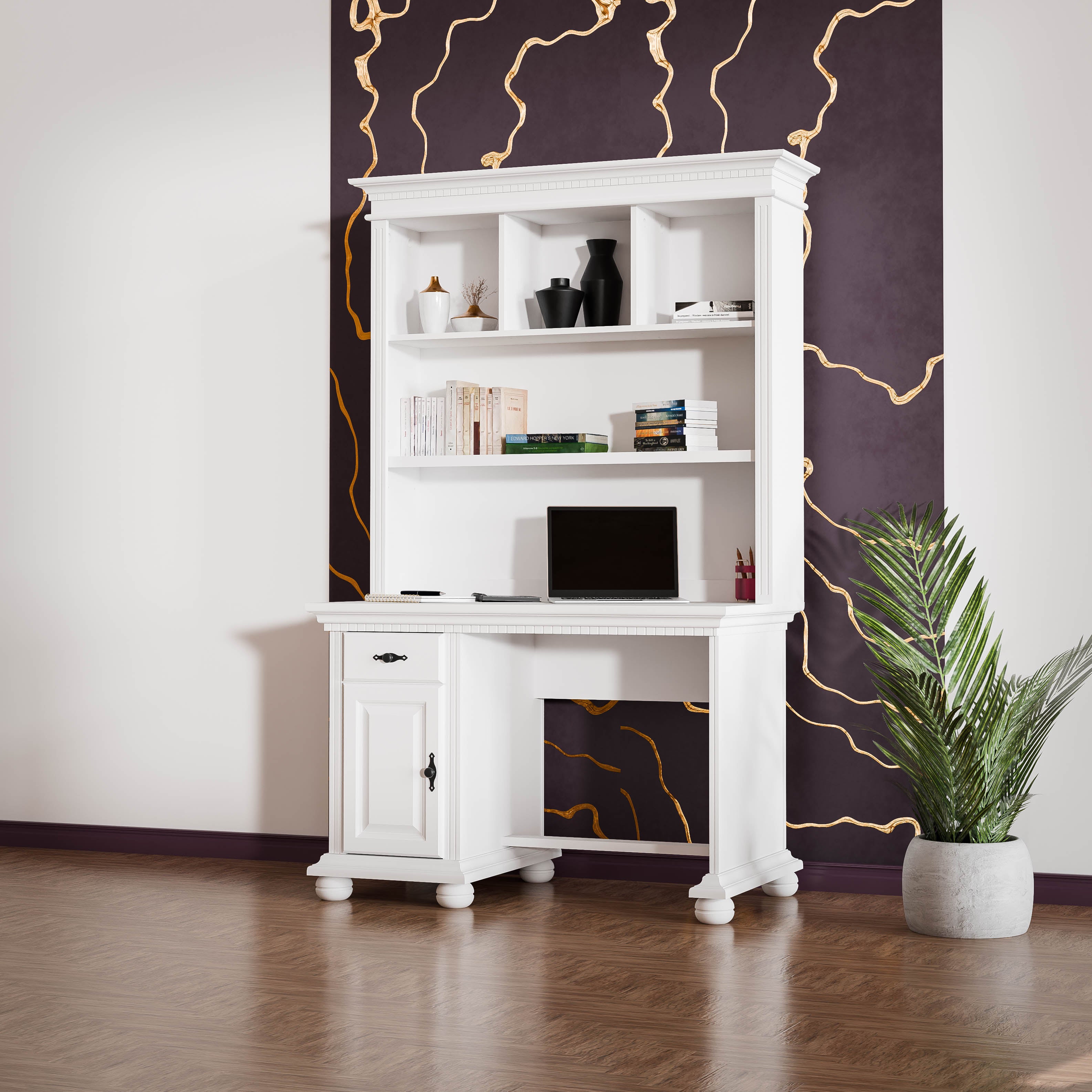 London Single Hutch Desk