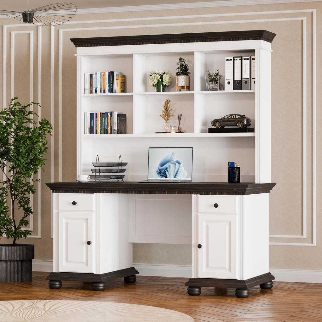 London Double Hutch Desk