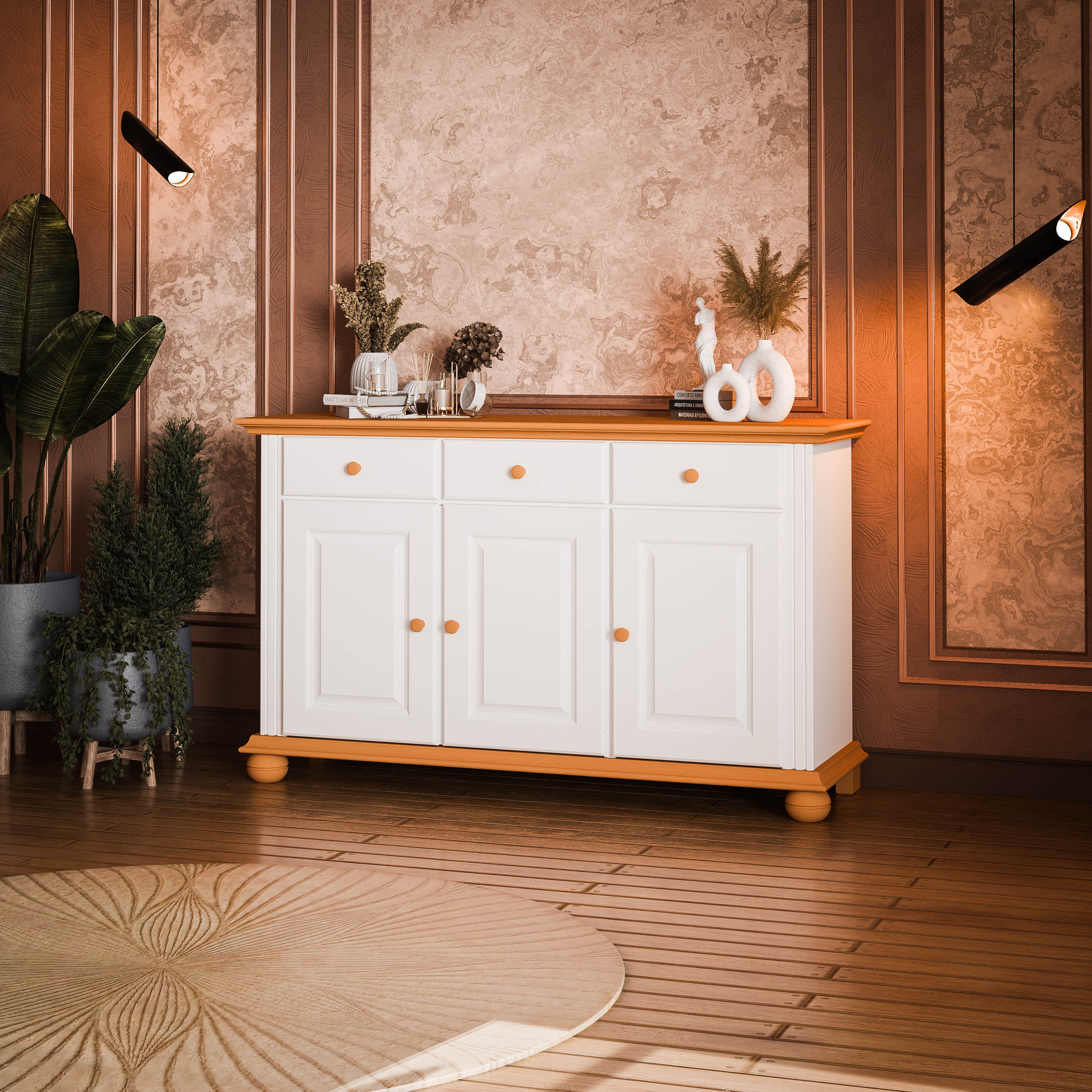 London Sideboard 3-Door & 3-Drawer