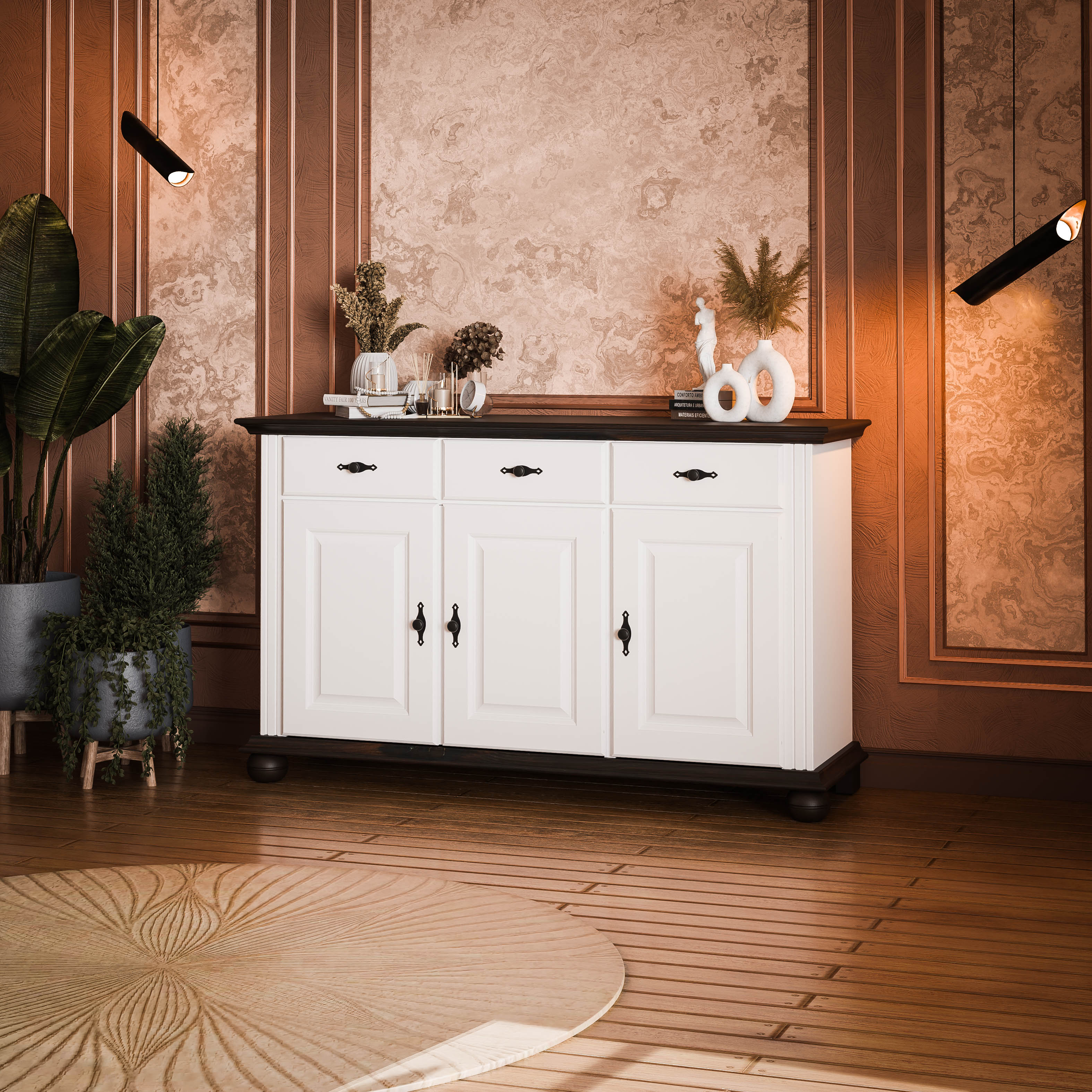 London Sideboard 3-Door & 3-Drawer