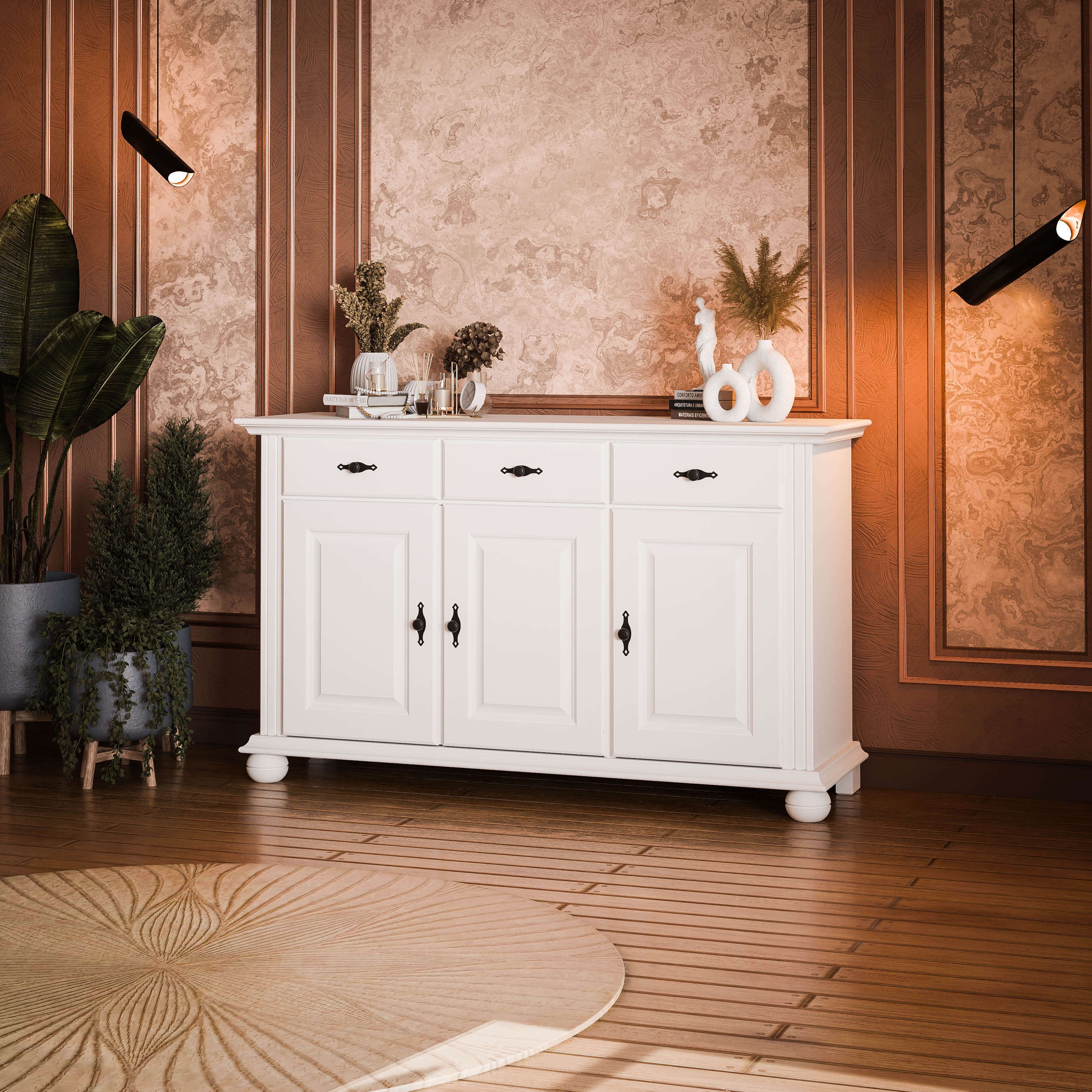 London Sideboard 3-Door & 3-Drawer