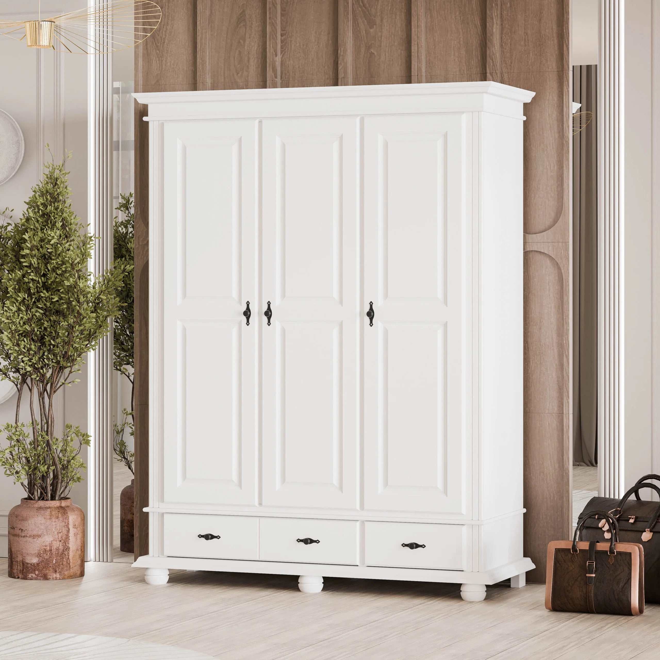 Oxford 3-Door Wardrobe with Drawers