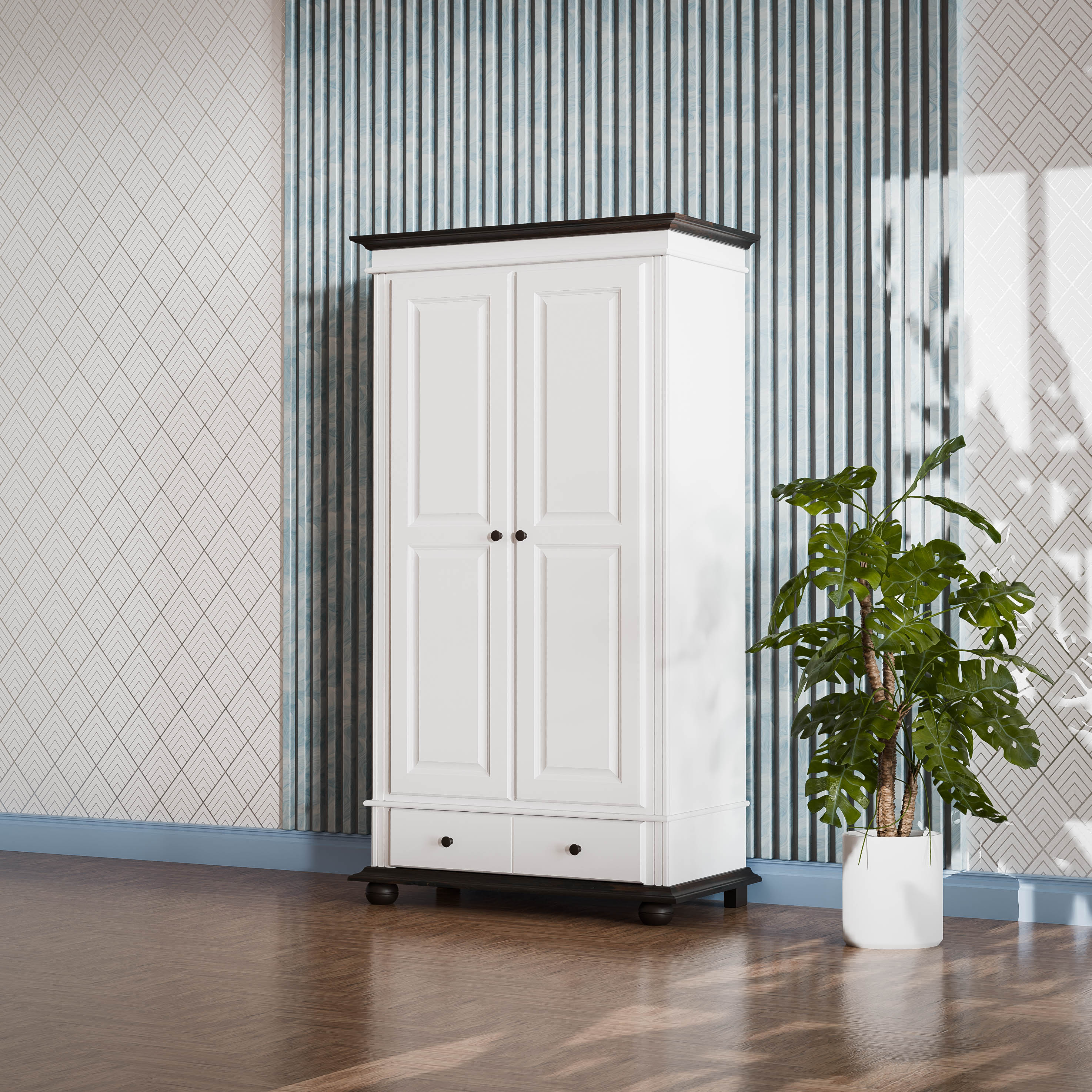 Oxford 2-Door Wardrobe with Drawers