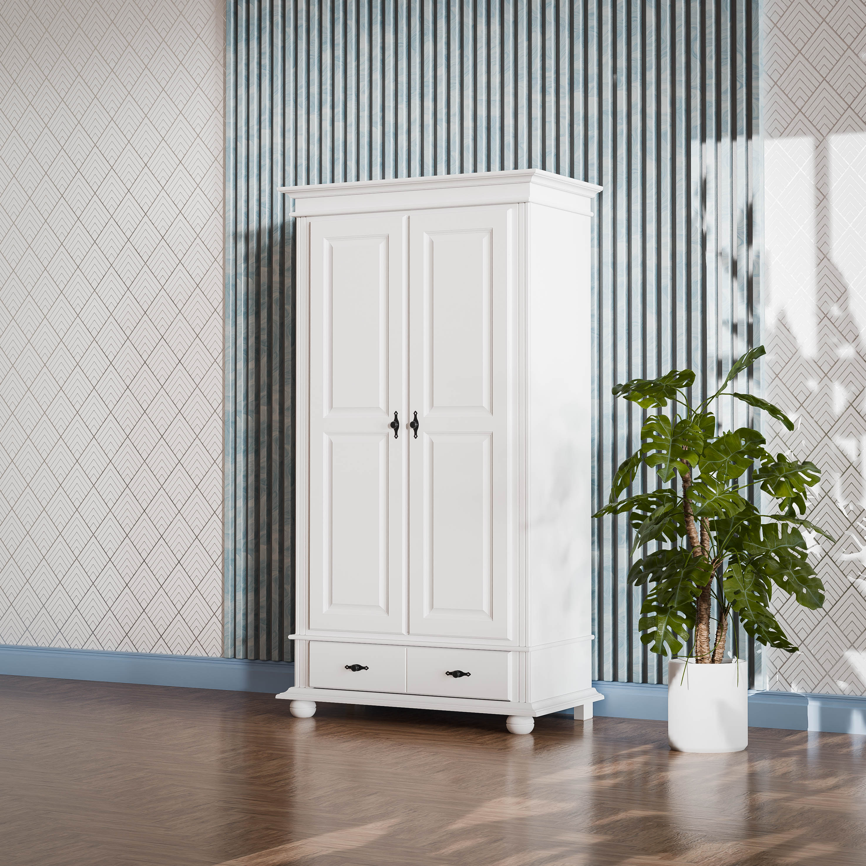 Oxford 2-Door Wardrobe with Drawers