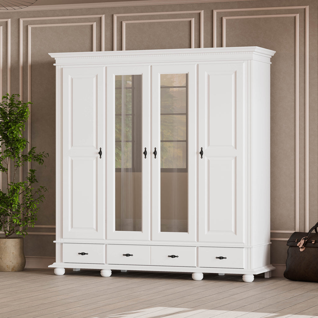 London 4-Door Wardrobe with Drawers