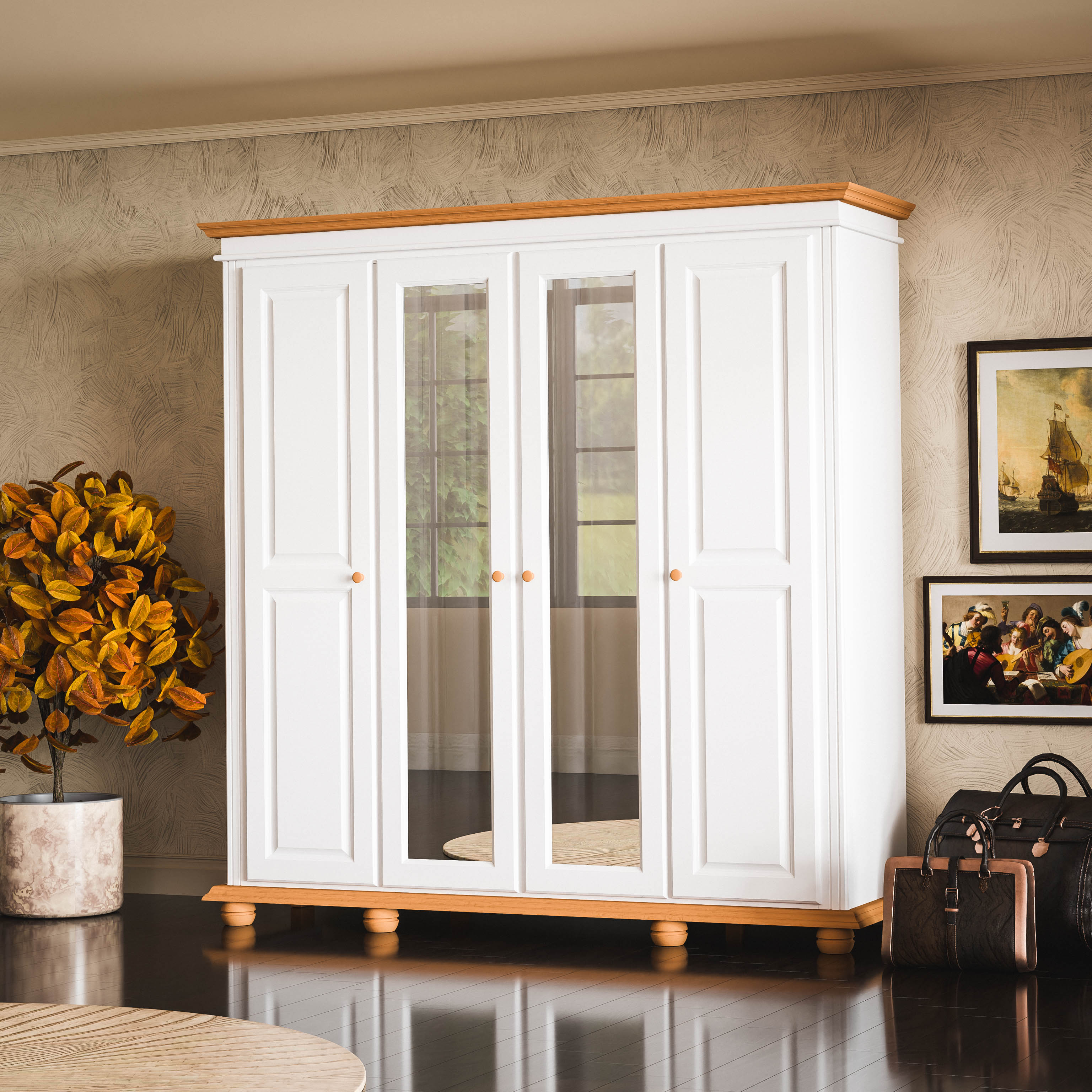 Oxford 4-Door Wardrobe
