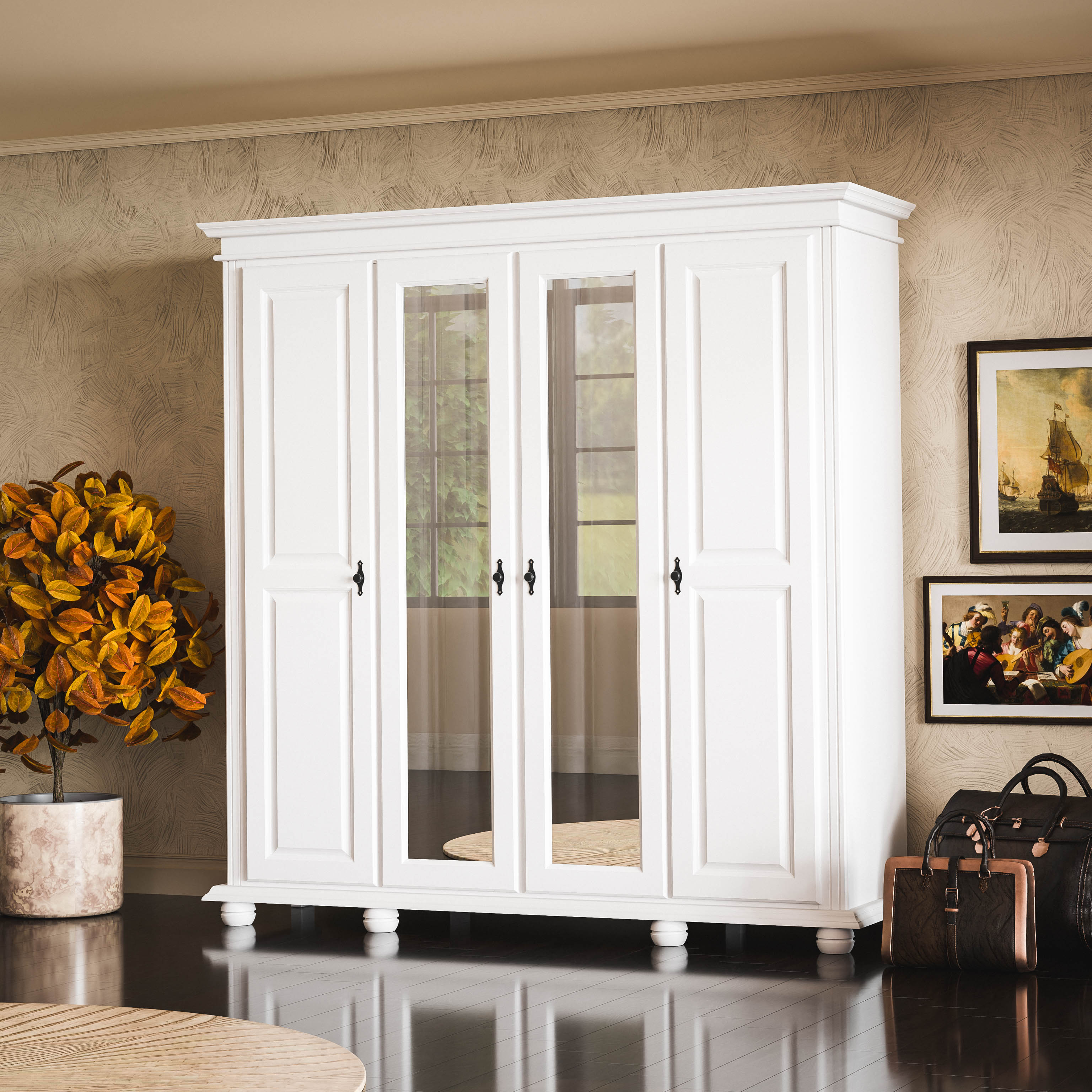 Oxford 4-Door Wardrobe