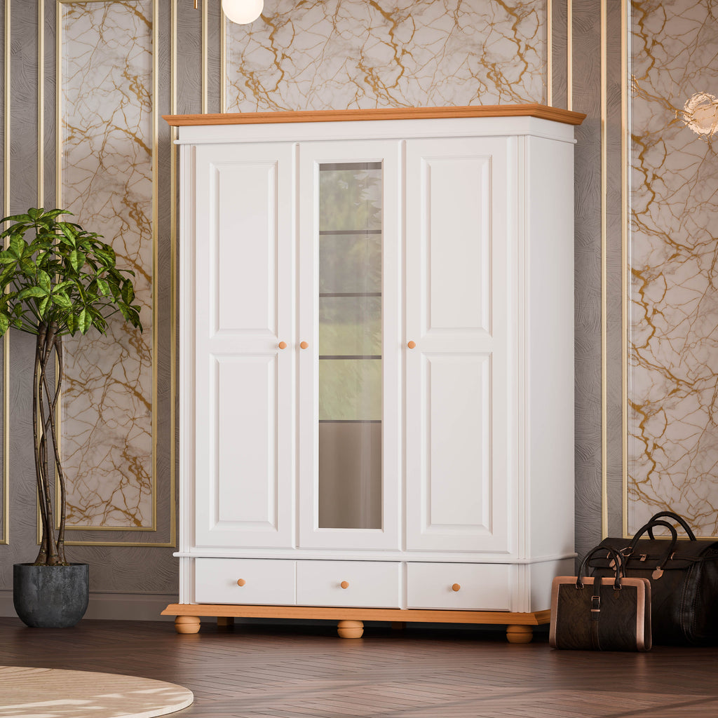 Oxford 3-Door Wardrobe with Drawers