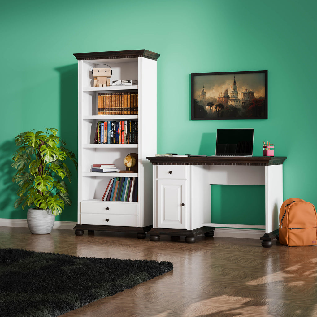 London Single Shelving Unit & Desk