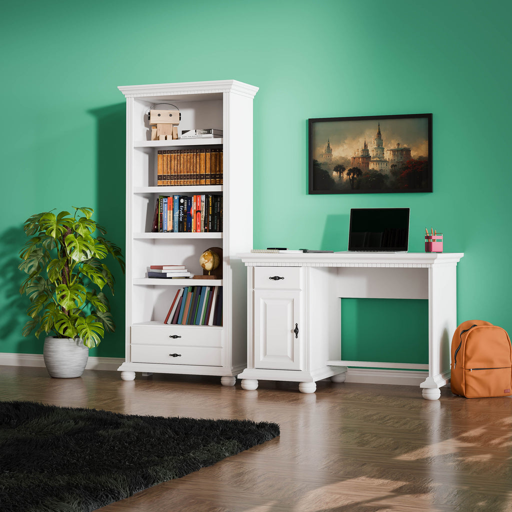 London Single Shelving Unit & Desk