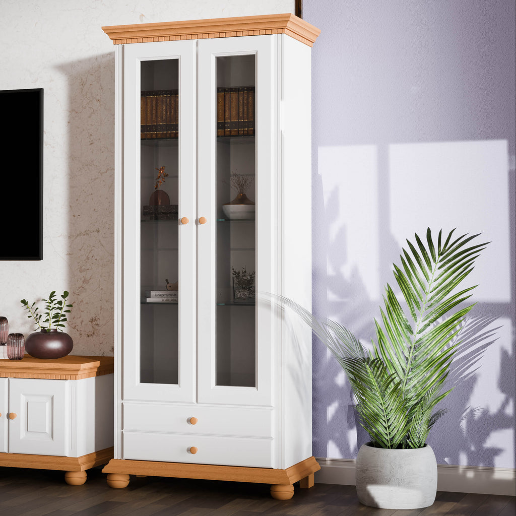 London Shelving Unit with Glass Doors
